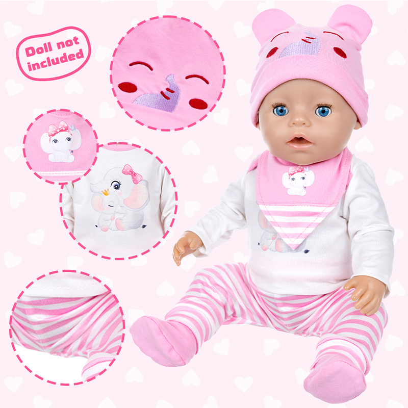 Baby Clothing Discount - Doll Clothes 16-18Inch/40-45cm Cute Bear Jacket