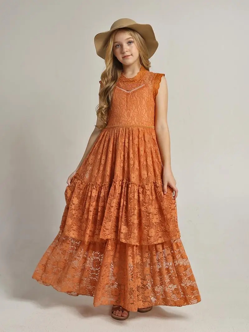 Baby Clothing Discount - Girls Flower Dress Lace Cotton Dress