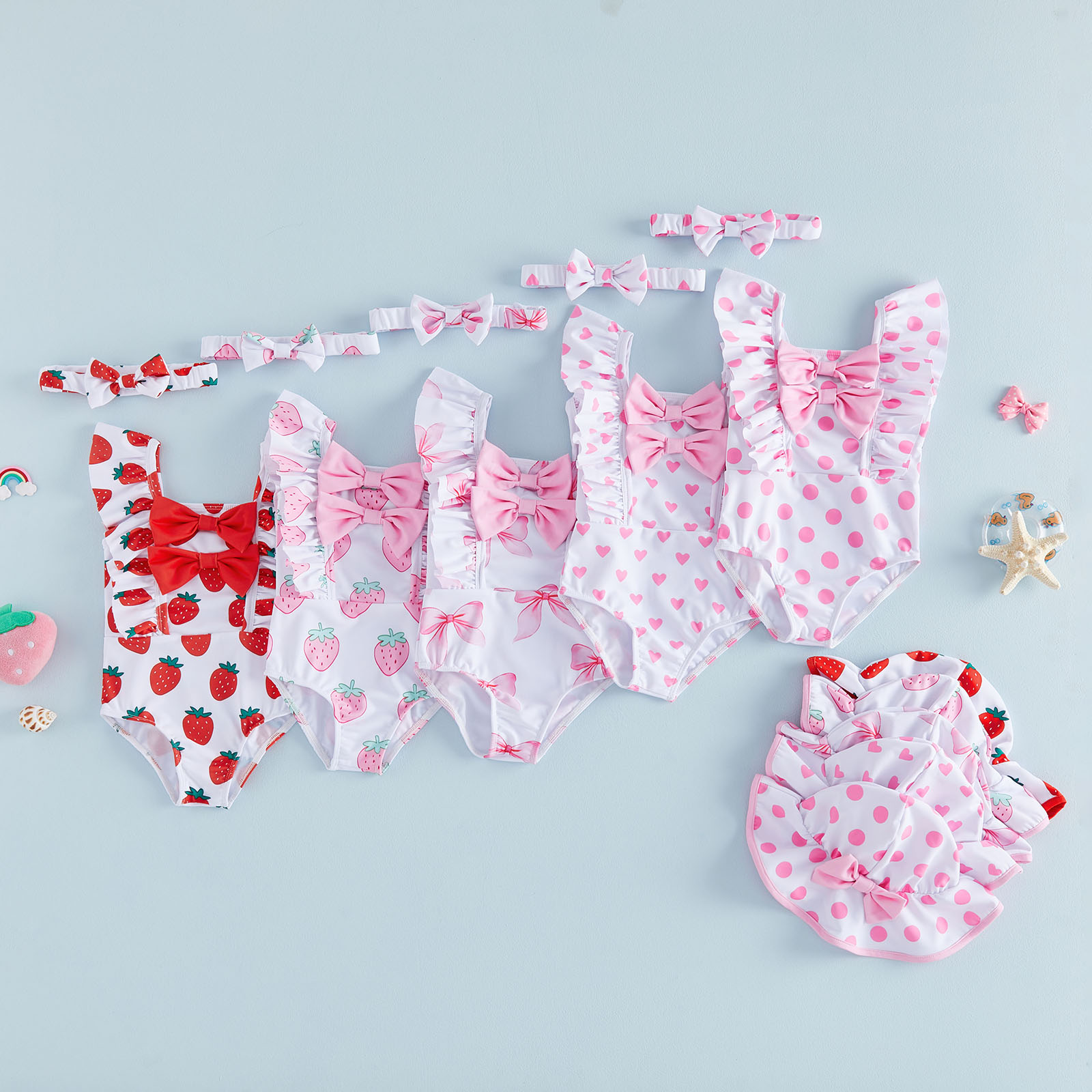 Kids Baby Girl Swimsuit Bow/St – Baby Clothing Online recenzja i cena