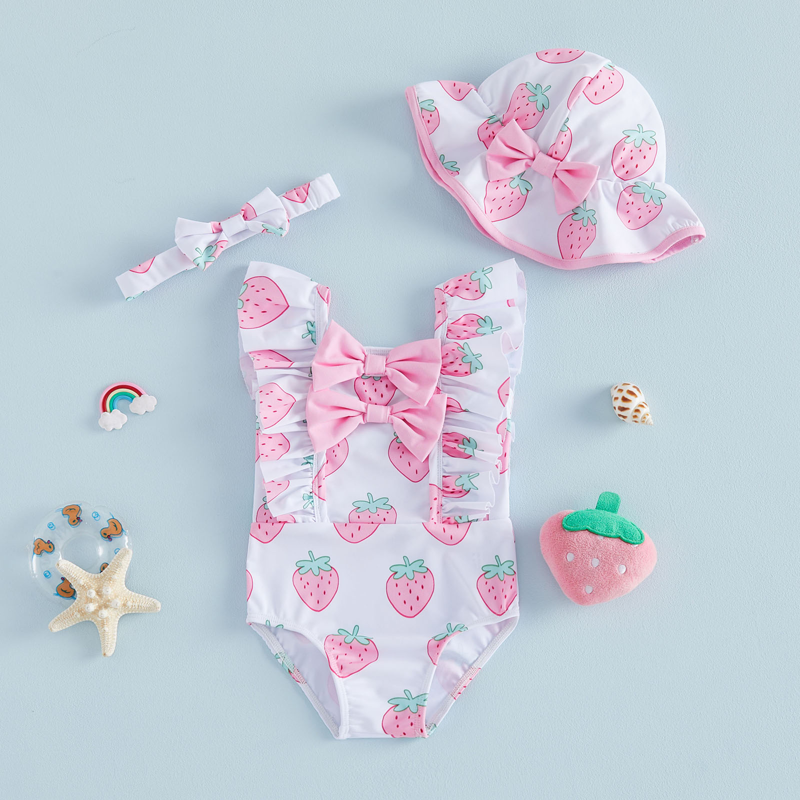 Kids Baby Girl Swimsuit Bow/St – Baby Clothing Online recenzja i cena