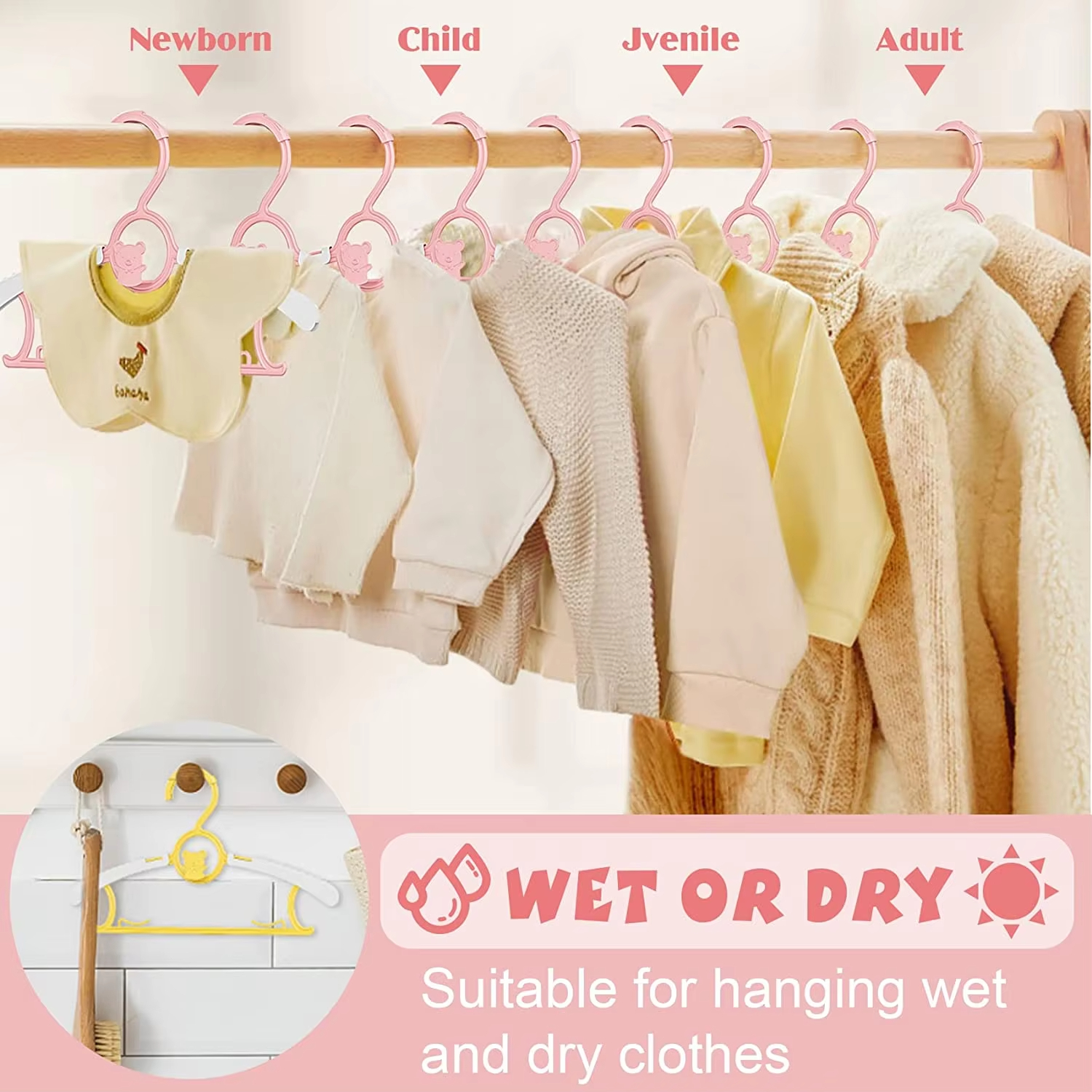 10Pack Anti-Slip Baby Clothes  – Baby Clothing Storage recenzja i cena