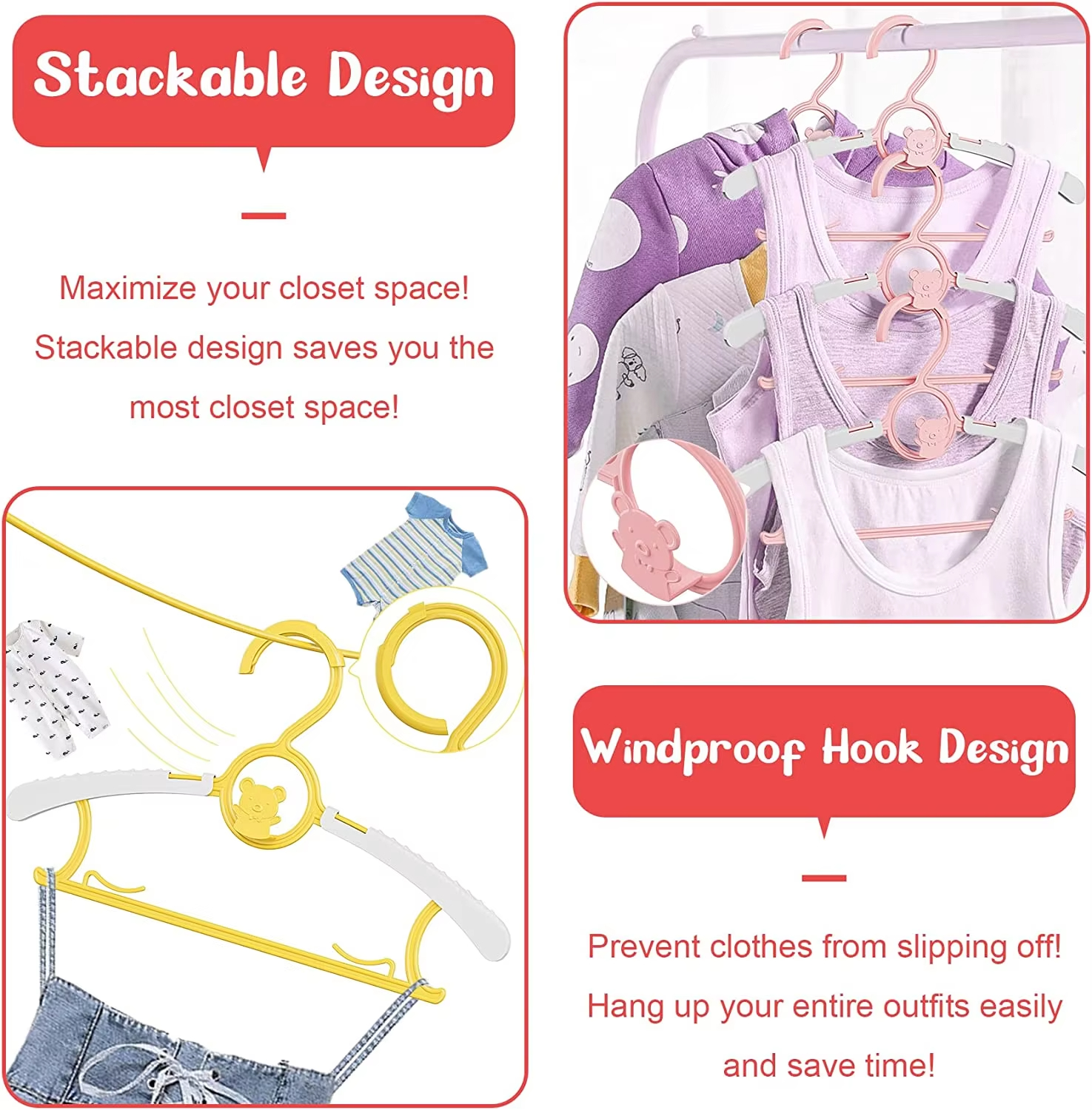 10Pack Anti-Slip Baby Clothes  – Baby Clothing Storage recenzja i cena