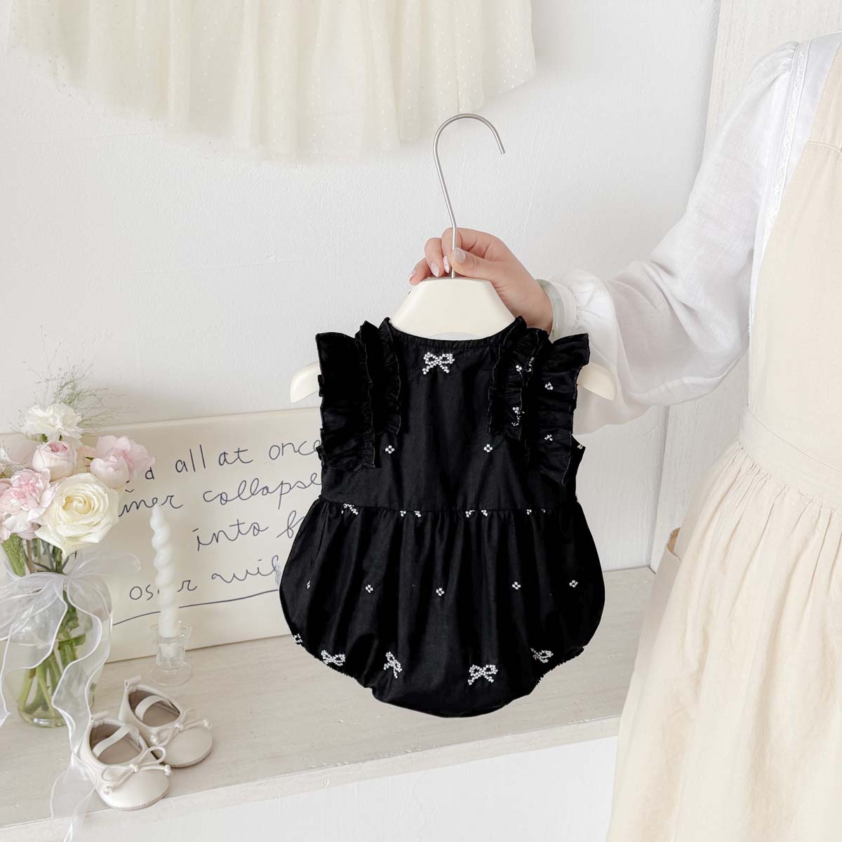 Baby Girl Black Bow Print Romp – Baby Clothing Online recenzja i cena