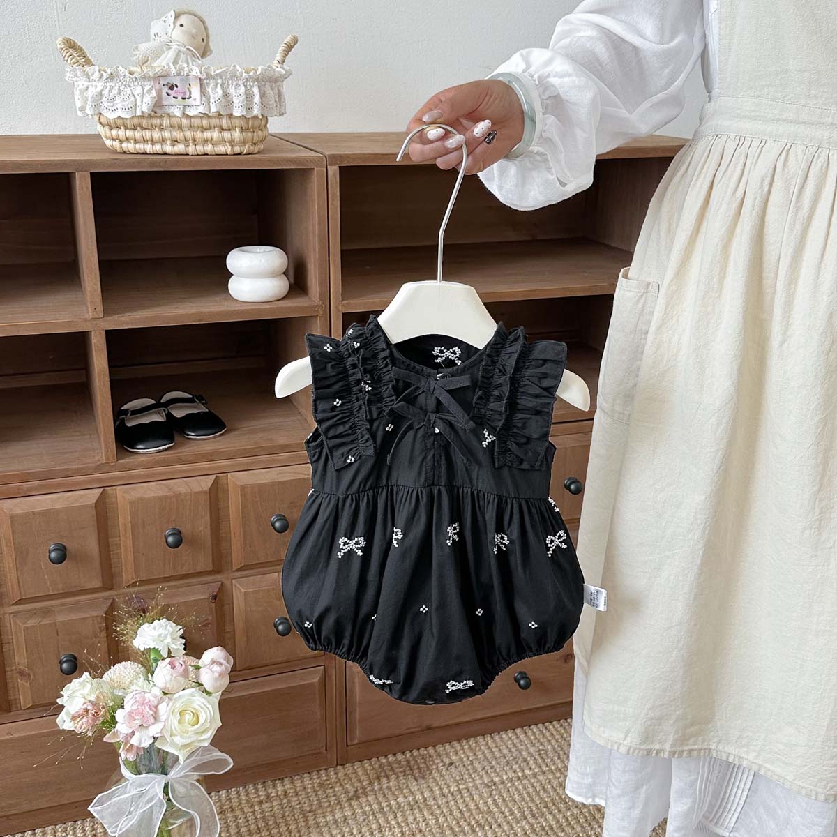 Baby Girl Black Bow Print Romp – Baby Clothing Online recenzja i cena