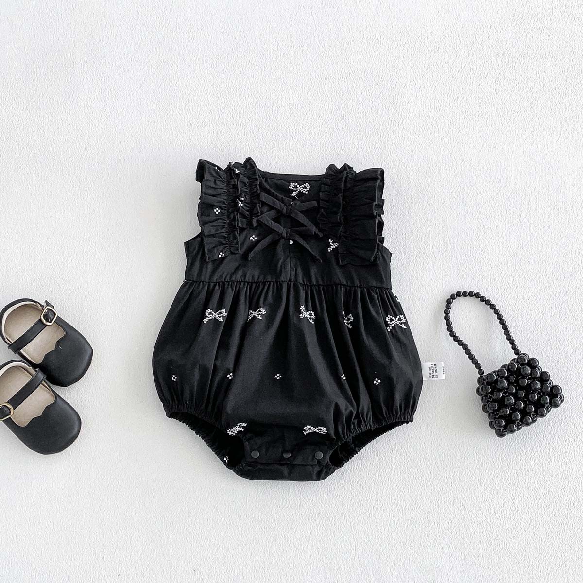 Baby Girl Black Bow Print Romp – Baby Clothing Online recenzja i cena